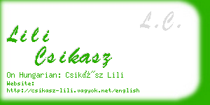 lili csikasz business card